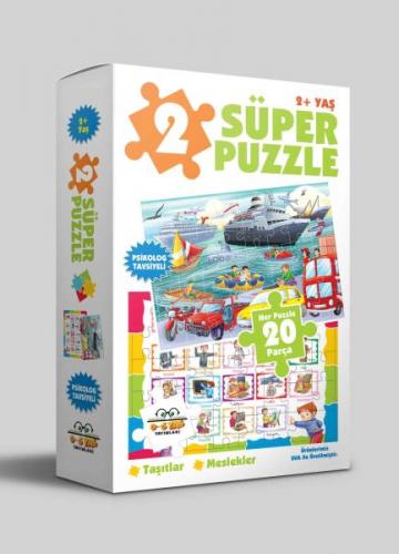 2 Süper Puzzle - Taşıtlar - Meslekler 2+ Yaş