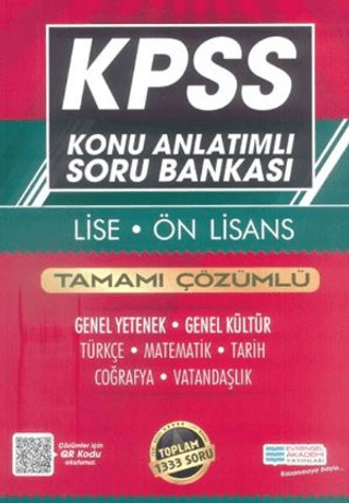 2024 KPSS Lise - Ön Lisans Konu Anlatımlı Soru Bankası