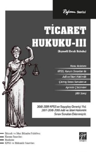 Reform Serisi Ticaret Hukuku - III (Kıymetli Evrak Hukuku)